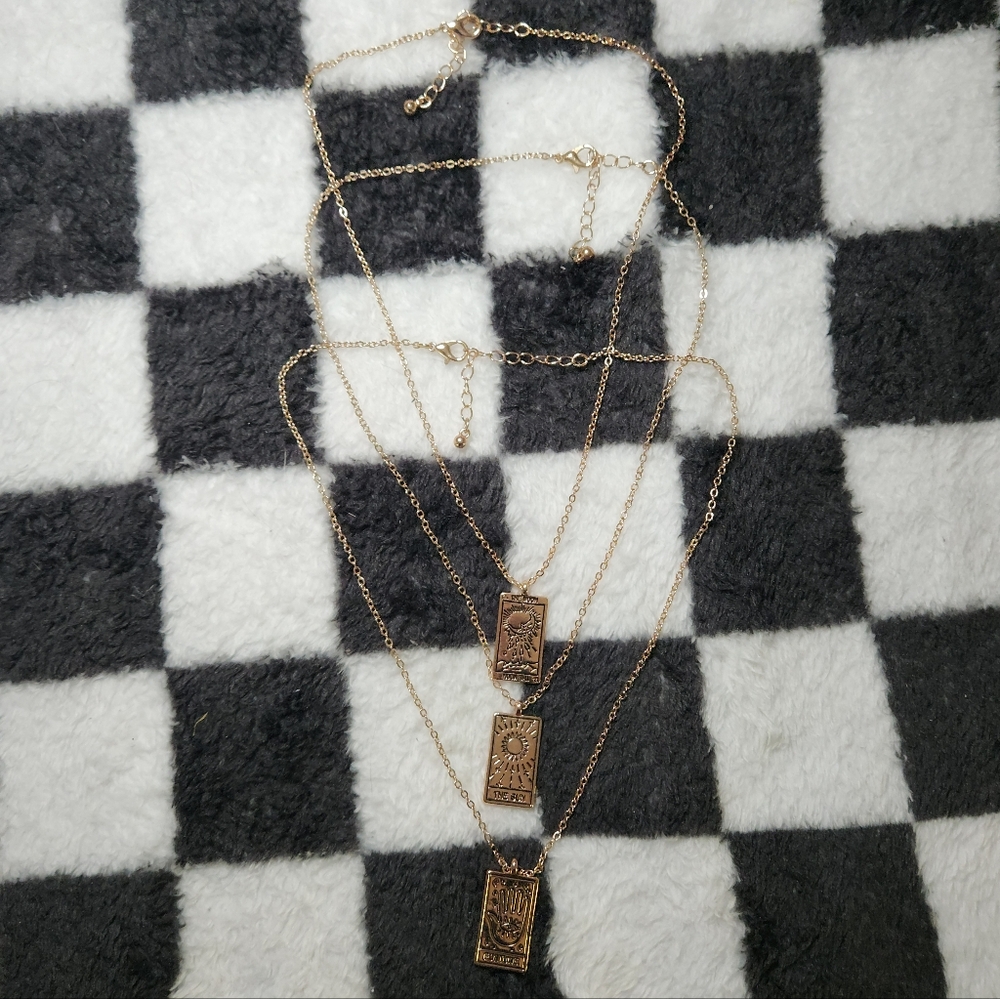 Mystical Gold Tarot Necklace Trio - Picture 6 of 6